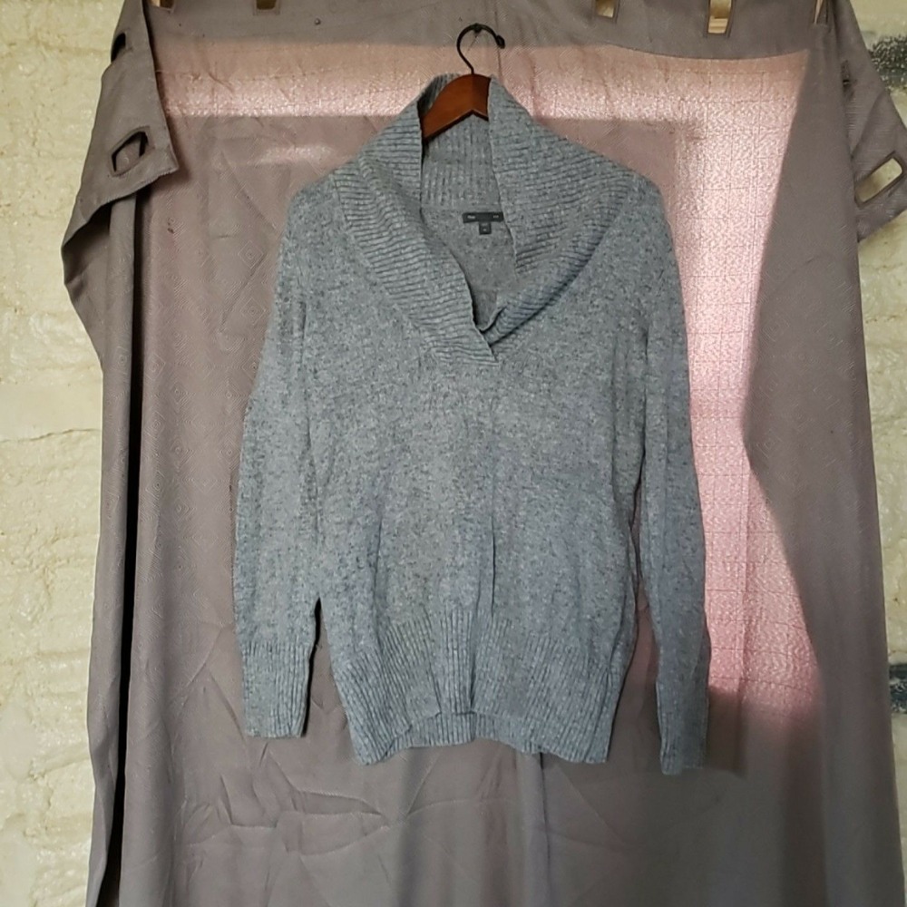 Gap Sweater Womens XL Gray Cowl Neck Long Sleeve Cotton Blend Knit Pullover